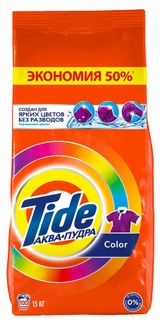 Изображение товара Стиральный порошок Tide Аквапудра Color, 15 кг