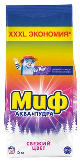 Изображение товара Стиральный порошок «Миф» Аквапудра Свежий цвет, 15 кг