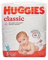 Изображение товара Подгузники Huggies Classic 3 (4-9 кг), 78 шт