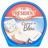 Изображение товара Сыр плавленый President Creme de Bleu с голубой плесенью 50% БЗМЖ, 125 г