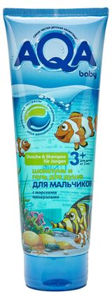 Изображение товара Шампунь-гель для душа AQA baby для мальчиков с морскими минералами, 250 мл