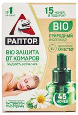 Изображение товара Жидкость от комаров «Раптор» Bio с экстрактом ромашки, 45 ночей