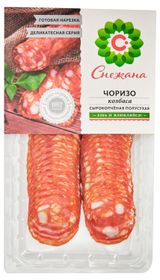 Изображение товара Колбаса сырокопченая «Снежана» Чоризо полусухая нарезка, 100 г