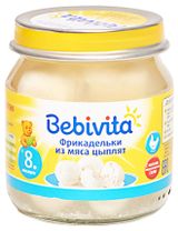 Изображение товара Пюре Bebivita Фрикадельки из мяса цыплят с 8 мес., 100 г