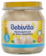 Изображение товара Пюре Bebivita Фрикадельки из мяса индейки с 8 мес., 100 г