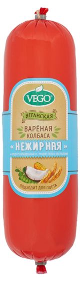 Изображение товара Колбаса вареная веганская «Vego» Vegan Нежирная постная, 500 г