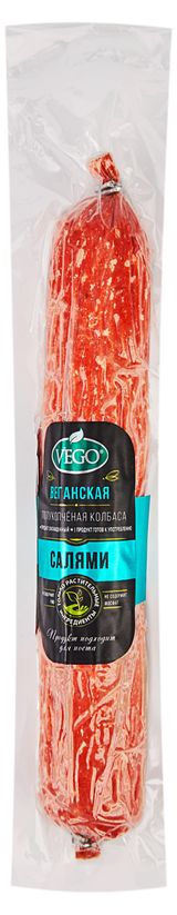 Изображение товара Колбаса полукопченая веганская «Vego» Vegan Салями пряная постная, 400 г