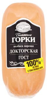 Изображение товара Колбаса вареная «Ближние горки» Докторская из свинины и говядины ГОСТ, 400 г