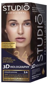 Изображение товара Стойкая краска для волос Studio Professional 3.4 Горький шоколад, 50 мл