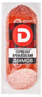 Изображение товара Колбаса варено-копченая «ДЫМОВ» Кремлевский сервелат, 330 г