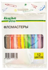 Изображение товара Фломастеры «Каждый день», 12 цветов