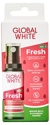 Изображение товара Спрей для полости рта Global White Fresh Освежающий со вкусом арбуза, 15 мл