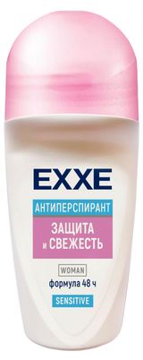 Изображение товара Антиперспирант женский роликовый Exxe Sensitive Защита и свежесть, 50 мл