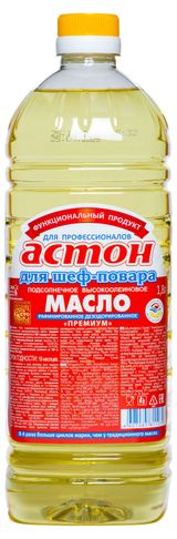 Изображение товара Масло подсолнечное «Астон» рафинированное, 1,8 л