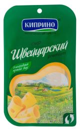 Изображение товара Сыр твердый Швейцарский «Киприно» 50% БЗМЖ нарезка, 125 г