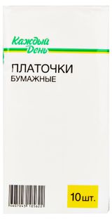 Изображение товара Платочки бумажные «Каждый день», 10 шт
