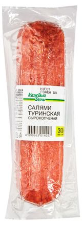 Изображение товара Колбаса сырокопченая «Каждый день» Салями Туринская, 300 г