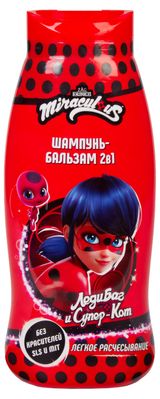 Изображение товара Шампунь-бальзам Miraculous детский 2в1 Леди Баг и Супер Кот, 400 мл