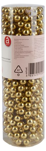 Изображение товара Бусы на елку Actuel золотые, 6 м