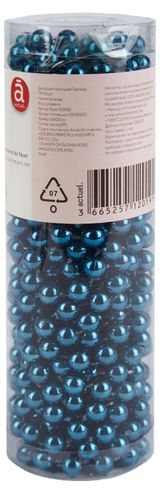 Изображение товара Бусы на елку Actuel синие, 6 м