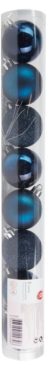 Изображение товара Набор елочных шаров Actuel синие 5 см, 8 шт
