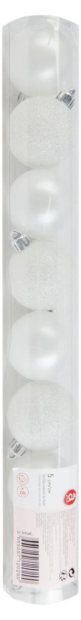 Изображение товара Набор елочных шаров Actuel белые 5 см, 8 шт