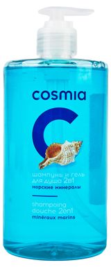 Изображение товара Шампунь-гель для душа 2 в 1 Cosmia с ароматом морских минералов, 650 мл