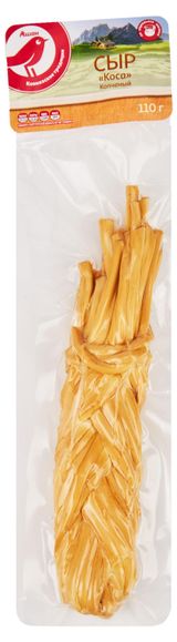 Изображение товара Сыр полутвердый коса копченый АШАН Красная птица 40% БЗМЖ, 110 г