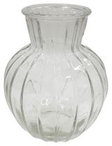 Изображение товара Ваза стеклянная декоративная настольная NinaGlass Белла прозрачная, 195 мм