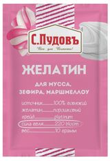 Изображение товара Желатин «С.Пудовъ» для мусса, зефира, 10 г