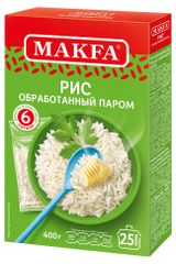 Изображение товара Рис Makfa обработанный паром, 400 г
