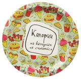 Изображение товара Тарелка одноразовая бумажная 23см выходные, 6 шт