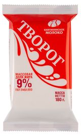 Изображение товара Творог «Княгинино» брикет 9% БЗМЖ, 180 г