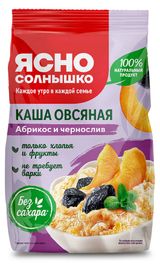 Изображение товара Каша овсяная «Ясно солнышко» с абрикосом и черносливом, 300 г
