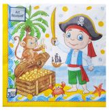 Изображение товара Салфетки одноразовые бумажные трехслойные 33х33 см пиратская вечеринка, 20 шт