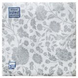 Изображение товара Салфетки одноразовые бумажные трехслойные 33х33 см анжелика серебро, 20 шт