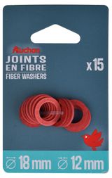 Изображение товара Набор прокладок из фибры АШАН Красная птица красные 1/2, 15 шт