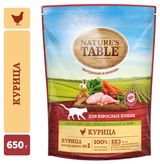 Изображение товара Сухой корм для кошек Nature's Table с курицей, 650 г