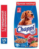 Изображение товара Сухой корм для собак Chappi с говядиной по-домашнему с овощами, 15 кг