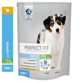 Изображение товара Сухой полнорационный корм PERFECT FIT для щенков средних и крупных пород с курицей, 700 г