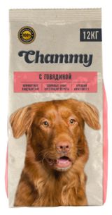 Изображение товара Сухой корм для собак средних и крупных пород Chammy с говядиной, 12 кг