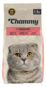 Изображение товара Сухой корм для кошек Chammy с говядиной, 1,9 кг