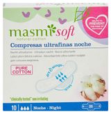 Изображение товара Прокладки гигиенические Masmi Soft ночные из натурального хлопка, 10 шт