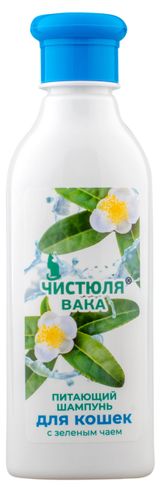 Изображение товара Шампунь для кошек «Чистюля Вака» питающий с зеленым чаем, 250 мл