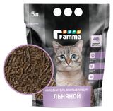 Изображение товара Наполнитель для кошачьего туалета GAMMA впитывающий льняной, 5 л