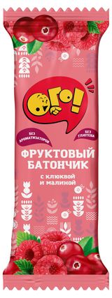 Изображение товара Батончик фруктовый «ОГО!» клюква малина, 30 г