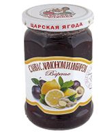 Изображение товара Варенье «Царская ягода» из сливы с лимоном и имбирем, 360 г