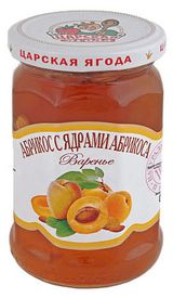 Изображение товара Варенье «Царская ягода» абрикосовое с ядрами абрикоса, 360 г