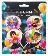 Изображение товара Набор праздничных свечей на деревянной шпажке Волшебные Феи, 4 шт