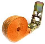 Изображение товара Стяжной ремень крепления груза AvtoVins кольцевой с храповым механизмом, 3 м